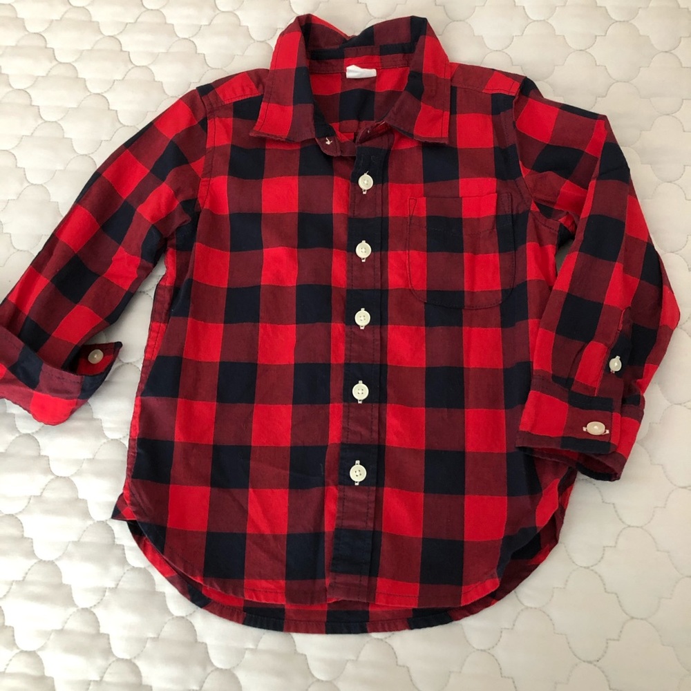 Gap Boys 3T Buffalo Plaid Button Up Shirt